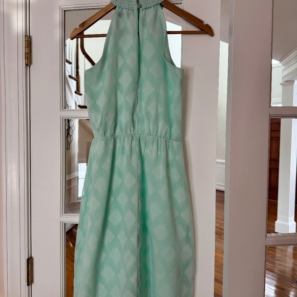 White House Black Market (WHBM) Knee length dress, Size 00, Color Blue/Aqua - Picture 2 of 2